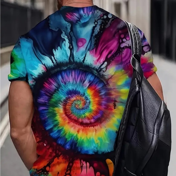 NWT!!!Men's Tie-Dye Spiral Shirt - Picture 2 of 6